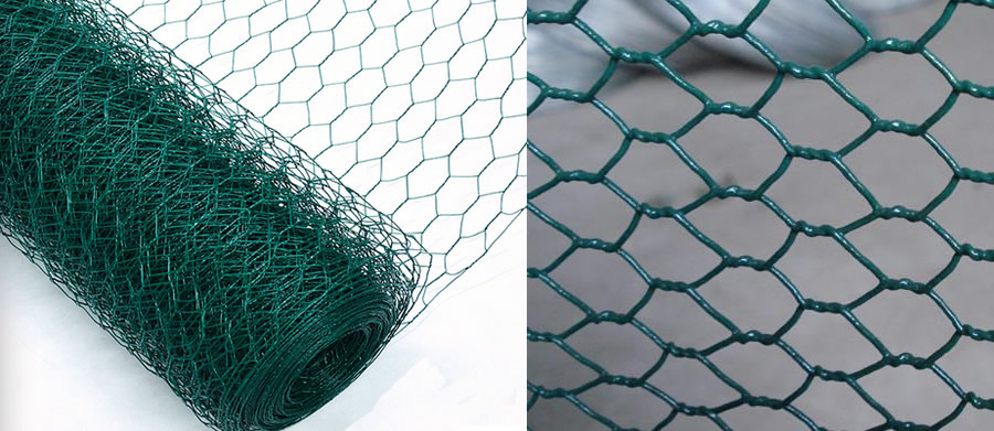 Plastic Coated Wire Mesh: Galvanized Hexagonal Mesh with PVC Coating,  Chicken Wire and Fences